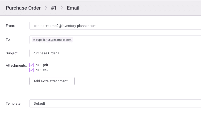 Create purchase order