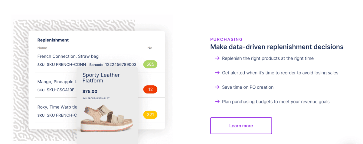 Link to Inventory Planner purchasing feature