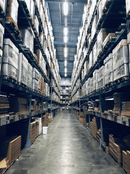 A warehouse full of stock