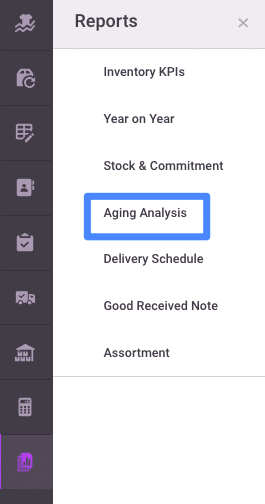 Inventory Planner aging analysis report