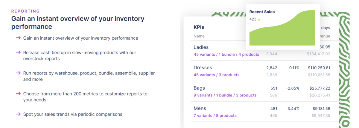 Inventory Planner reporting