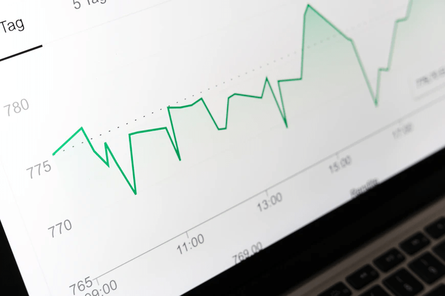 Replenishment graph on a laptop