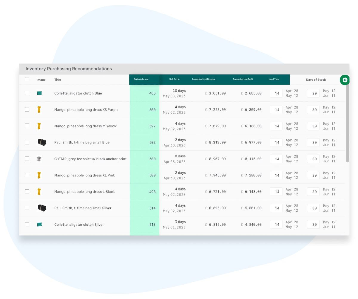Inventory Planner screenshot
